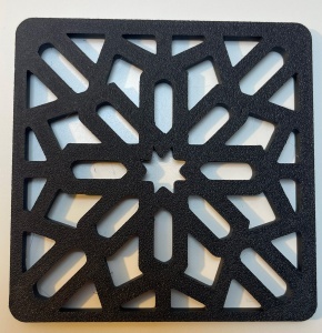Set 6 suporturi / coastere pahare, dimensiune 9 X 9 cm, negru, cutie inclusa, imprimate 3D, model 3003 - Img 4