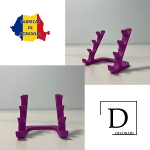 Suport 4 pixuri, Mov, imprimat 3D din PLA (Bioplastic) - Img 4