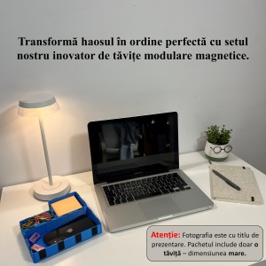 Tavita modulara magnetica, Albastru, 9 X 18 cm, imprimat 3D din PLA (Bioplastic) - Img 5