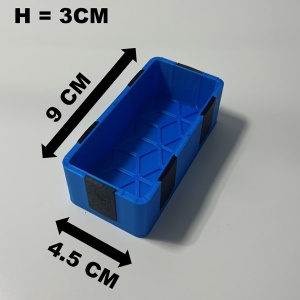 Tavita modulara magnetica, Albastru, 9 X 4.5 cm, imprimat 3D din PLA (Bioplastic) - Img 5