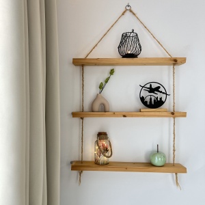 Decoratiune Casa, Avion – DECORADI®, Eco-friendly, Baza din Lemn Natural, Design Modern, Negru 16.5cm – Cadou sau Decoratiune de interior ideala pentru iubitorii de calatorii, Printat 3D din PLA Eco (plastic biodegradabil) - Img 5
