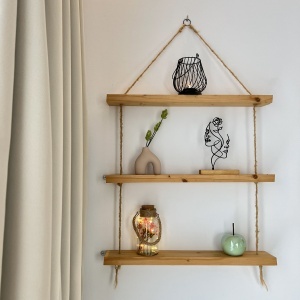 Decoratiune Casa, Chipuri feminine si trandafir – DECORADI®, Eco-friendly, Baza din Lemn Natural, Design Abstract, Negru 21.5cm – Cadou sau Decoratiune de interior cu design modern, Printat 3D din PLA ECO (plastic biodegradabil) - Img 5