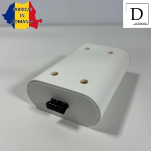 Sertar oval birou, Alb, 12.5 X 8.5 X 4 cm, imprimat 3D din PLA (Bioplastic) - Img 2