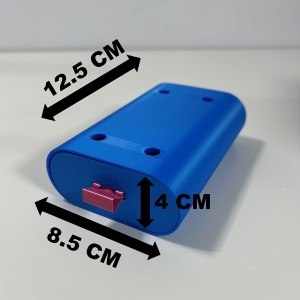 Sertar oval birou, Albastru, 12.5 X 8.5 X 4 cm, imprimat 3D din PLA (Bioplastic) - Img 6