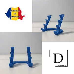 Suport pentru 4 pixuri, Albastru, imprimat 3D din PLA (Bioplastic) - Img 4
