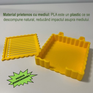 Suport pentru notite de birou cu spatiu dedicat pentru pixuri cu sablon pentru liste personalizate, Galben,9.5 cm, imprimat 3D din PLA Bioplastic - Img 3