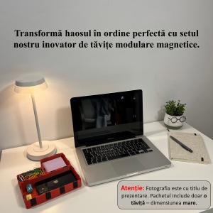 Tavita modulara magnetica, Rosu, 9 X 18 cm, imprimat 3D din PLA (Bioplastic) - Img 5