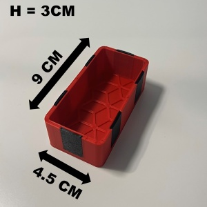 Tavita modulara magnetica, Rosu, 9 X 4.5 cm, imprimat 3D din PLA (Bioplastic) - Img 5