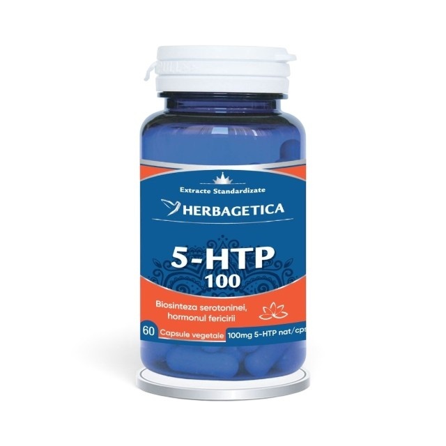 5-HTP 100, 60 capsule, Herbagetica