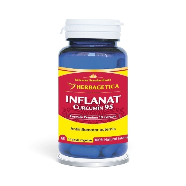 Inflanat Curcumin 95, 60 capsule vegetale, Herbagetica