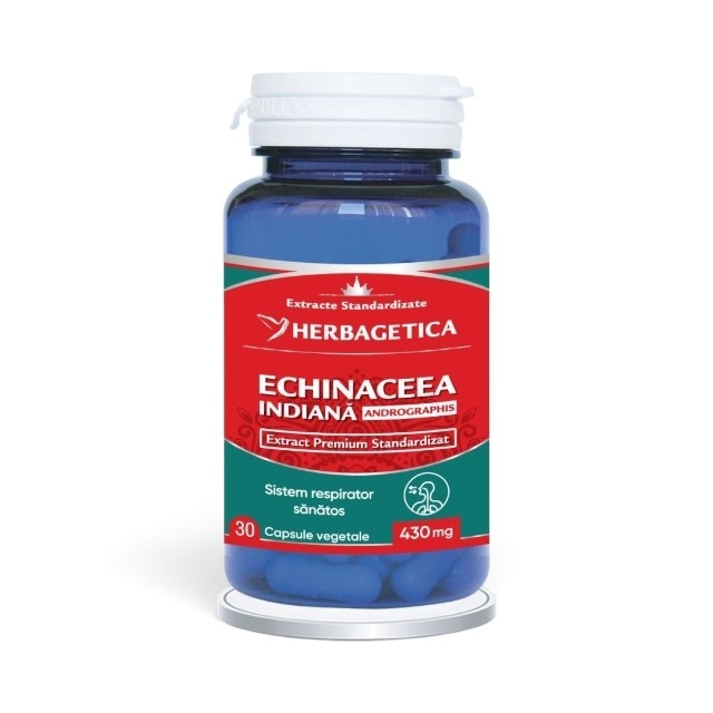 Echinaceea Indiană, 30 capsule, Herbagetica