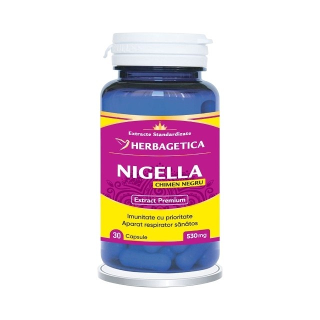 Nigella Chimen Negru, 30 capsule, Herbagetica