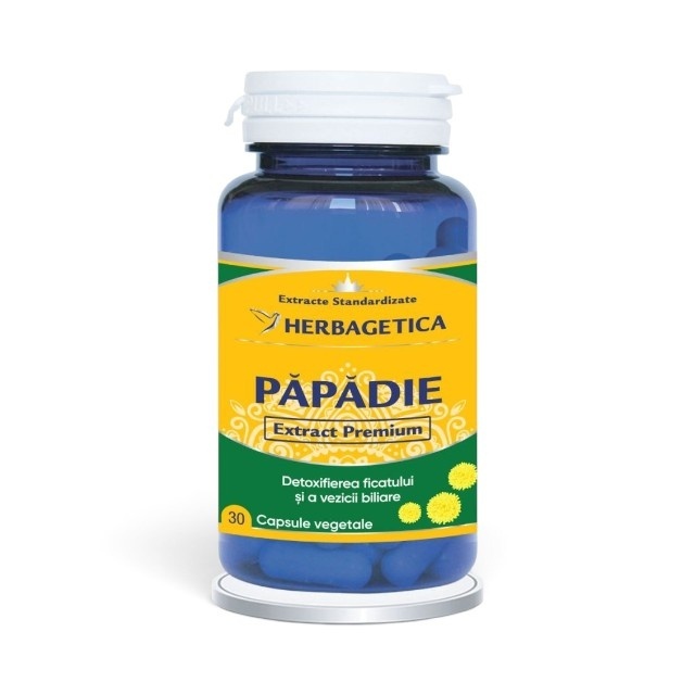 Păpădie Extract, 30 capsule vegetale. Herbagetica