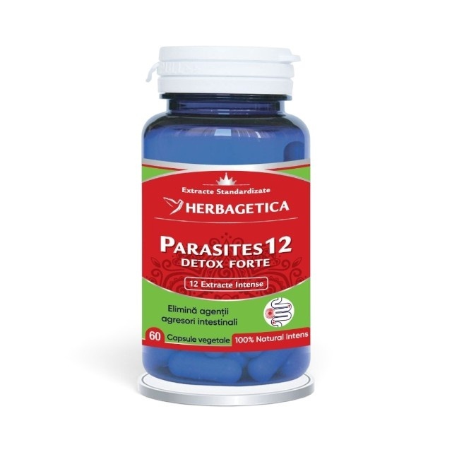 Parasites12 Detox Forte, 60 capsule vegetale, Herbagetica