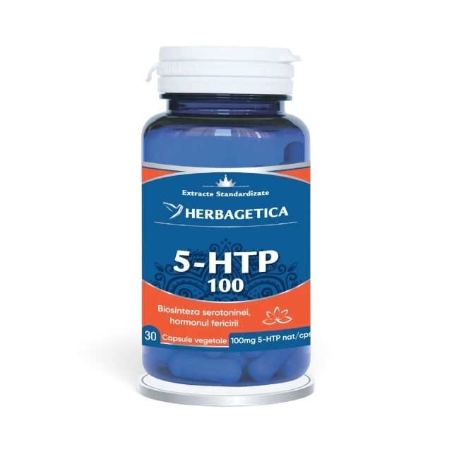 5-HTP 100, 30 capsule, Herbagetica