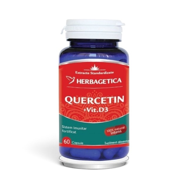 Quercetin + Vit D3, 60 capsule, Herbagetica