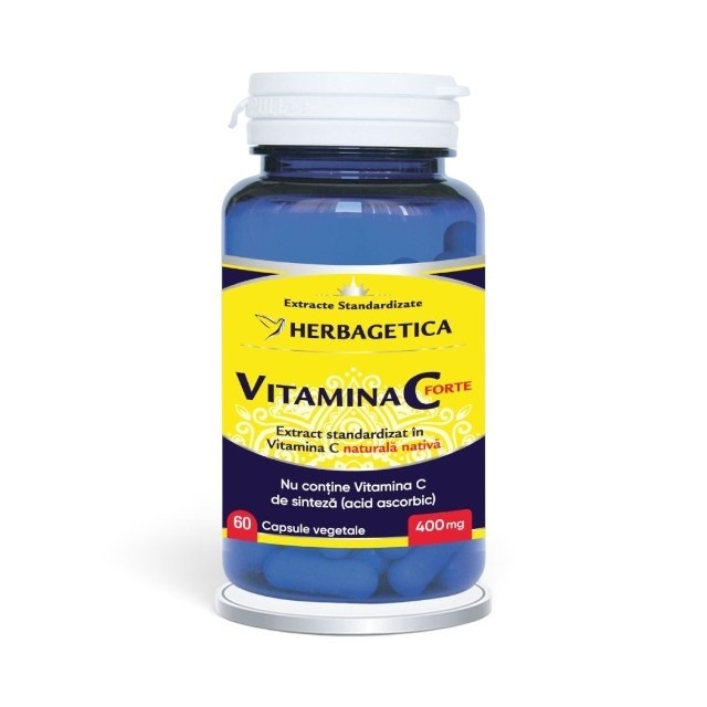 Vitamina C Forte, 60 capsule vegetale, Herbagetica