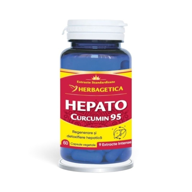 Hepato Curcumin 95, 60 capsule vegetale, Herbagetica