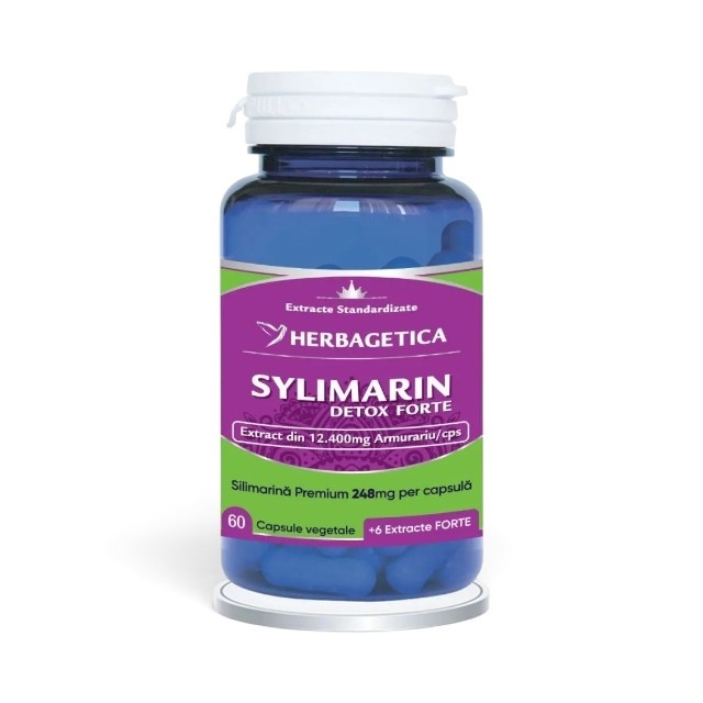 Silymarin Detox Forte, 60 capsule vegetale, Herbagetica