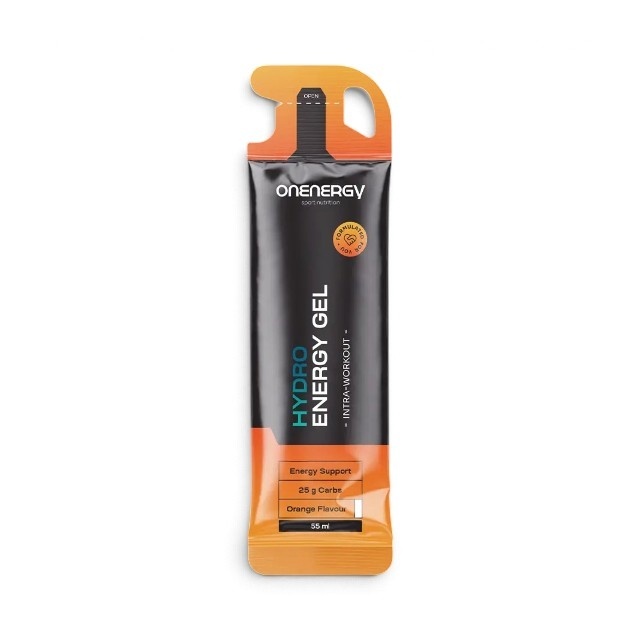 Hydro Gel Energizant, supliment alimentar pentru energie și reducerea oboselii în timpul activității fizice, aromă de portocală, 55 ml, OnEnergy