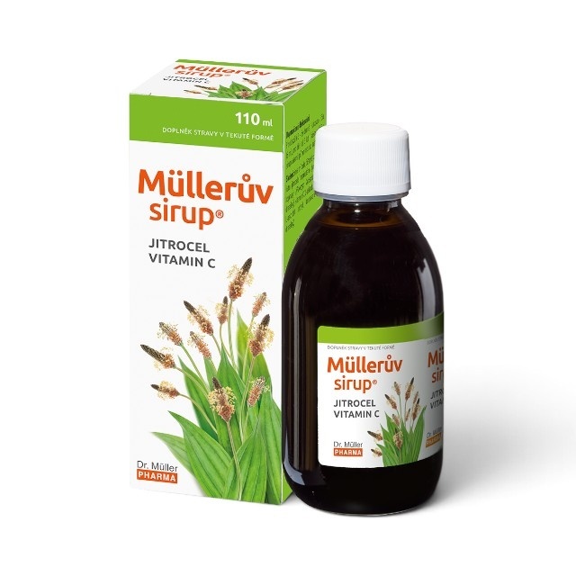 Sirop cu pătlagină și vitamina C, 110 ml, Dr. Müller Pharma
