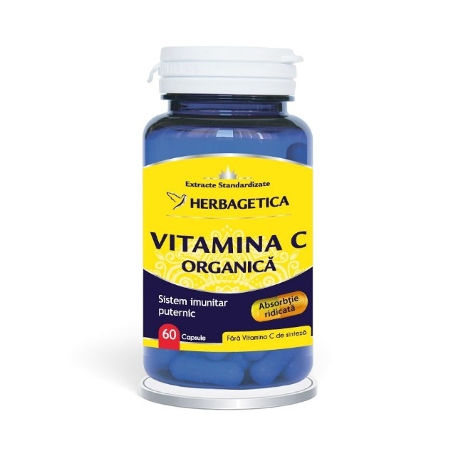 Vitamina C Organică, 60 capsule, Herbagetica