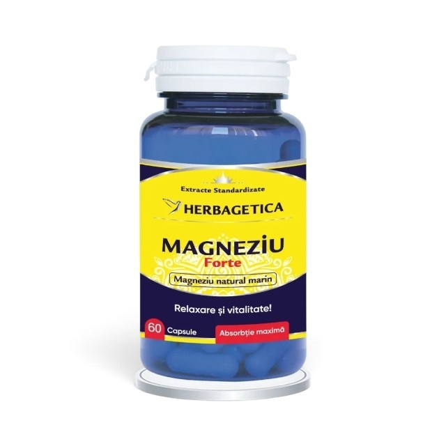 Magneziu Forte, 60 capsule, Herbagetica