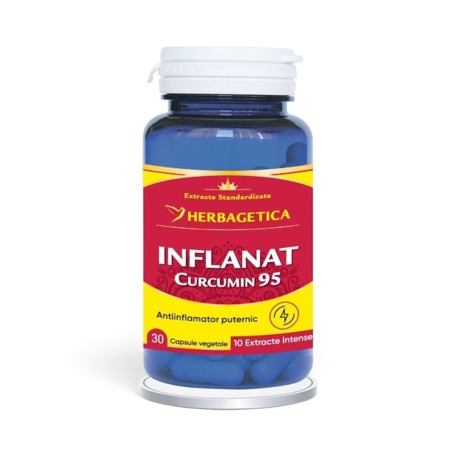 Inflanat Curcumin 95, 30 capsule vegetale, Herbagetica