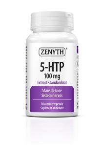5-HTP 100 mg, din extract de Griffonia, susține starea de calm, relaxarea și calitatea somnului, 30 capsule, Zenyth