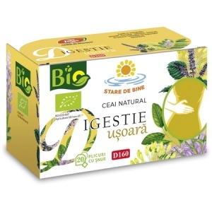 Ceai Bio Digestie Ușoară D160, 20 plicuri, Fares