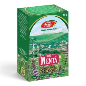 Ceai de Mentă D122, susține digestia, ajută la reducerea balonării și gazelor intestinale, 50 g, Fares