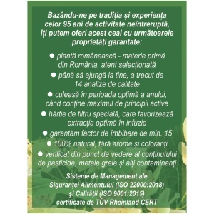 Ceai de Tei N165, contribuie la relaxare și reducerea tensiunii nervoase și susține un somn natural și odihnitor, 20 plicuri, Fares - Img 4