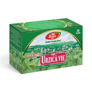 Ceai de Urzică vie F184, contribuie la detoxifierea naturală și susține funcția rinichilor și eliminarea lichidelor din organism, 20 plicuri, Fares