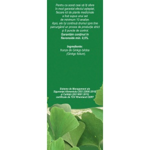 Ceai Ginkgo biloba frunze N155, 50 g, Fares - Img 2