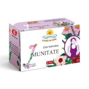 Ceai Imunitate F191, susține imunitatea și contribuie la menținerea rezistenței naturale a organismului, 20 plicuri, Fares