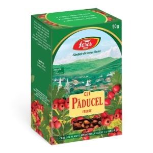 Ceai Păducel fructe C21, susține circulația și sănătatea cardiovasculară, contribuie la calm și relaxare, 50 g, Fares
