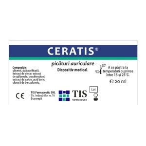 Ceratis picături auriculare, 20 ml, Tis Farmaceutic - Img 3