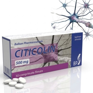 Citicolin, 500 mg, 30 comprimate, Balkan Pharmaceuticals - Img 2