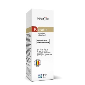 DermoTis KeraTis cremă cu vitamina A, 20 ml, Tis Farmaceutic