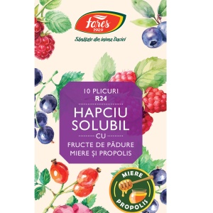 Hapciu solubil cu fructe de pădure, R24, 10 plicuri, Fares - Img 5