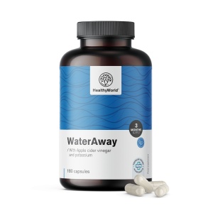 HealthyWorld, WaterAway - supliment alimentar pentru susținerea retenției de apă, 180 capsule - Img 2