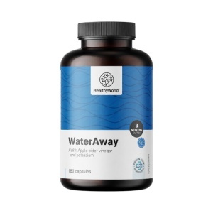 HealthyWorld, WaterAway - supliment alimentar pentru susținerea retenției de apă, 180 capsule