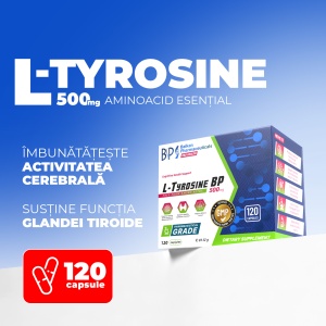 L-Tyrosine BP, 500 mg, 120 capsule, Balkan Pharmaceuticals - Img 2