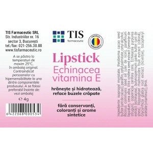 Lipstick cu Echinacea și Vitamina E, 4 gr, Tis Farmaceutic - Img 2
