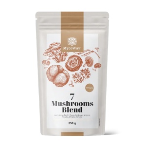 MycoWay, 7 Mushrooms Blend - amestec de extracte din șapte ciuperci sub formă de pulbere, 250 g