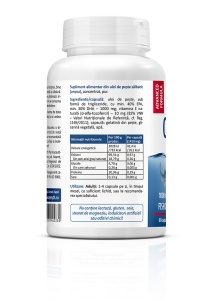Omega 3 Marin 1000 mg, cu EPA 400 mg și DHA 300 mg, susține funcționarea normală a inimii, creierului și vederea, 60 capsule, Zenyth - Img 2