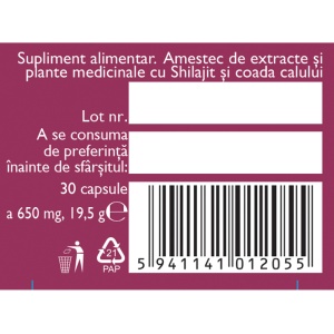 Osteo Plant cu Shilajit L98, 30 capsule, Fares - Img 5