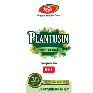 Plantusin Tuse Seacă R61, 30 comprimate de supt, Fares - Img 2