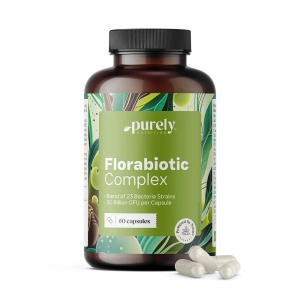 Purely Nutrition, Florabiotic Complex - supliment alimentar destinat susținerii echilibrului digestiei, 60 capsule - Img 2