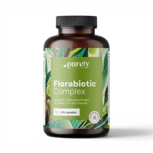 Purely Nutrition, Florabiotic Complex - supliment alimentar destinat susținerii echilibrului digestiei, 60 capsule